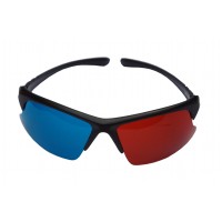 Flitsende rood/cyaan 3D-bril 2 stuks